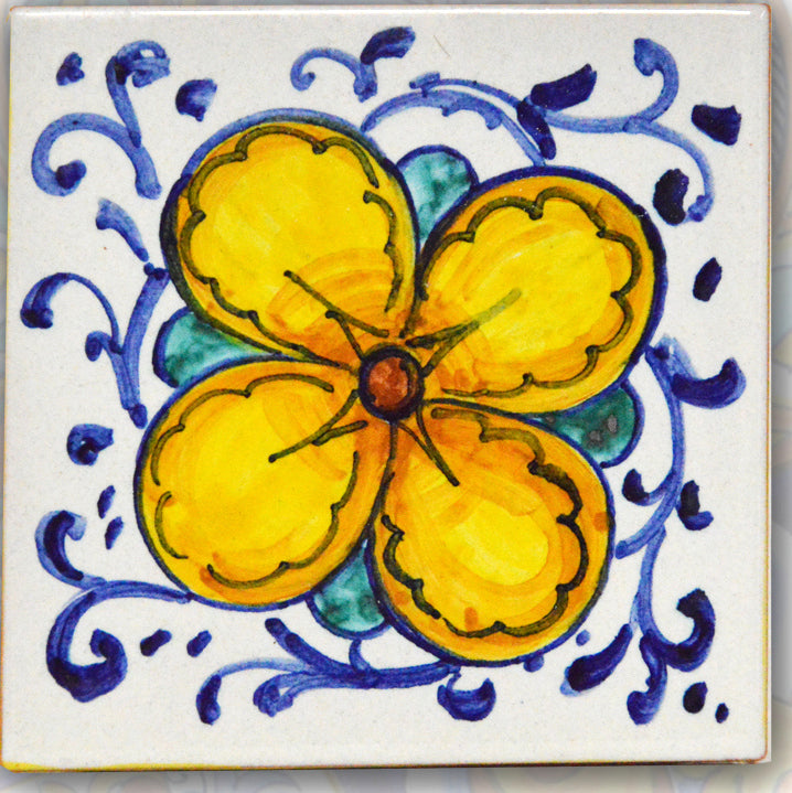 FRANCESCA NICCACCI: Deruta Vario Hand Painted Wall Tile - Artistica.com