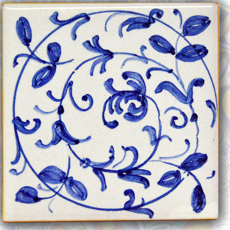 FRANCESCA NICCACCI: Deruta Vario Hand Painted Wall Tile - Artistica.com