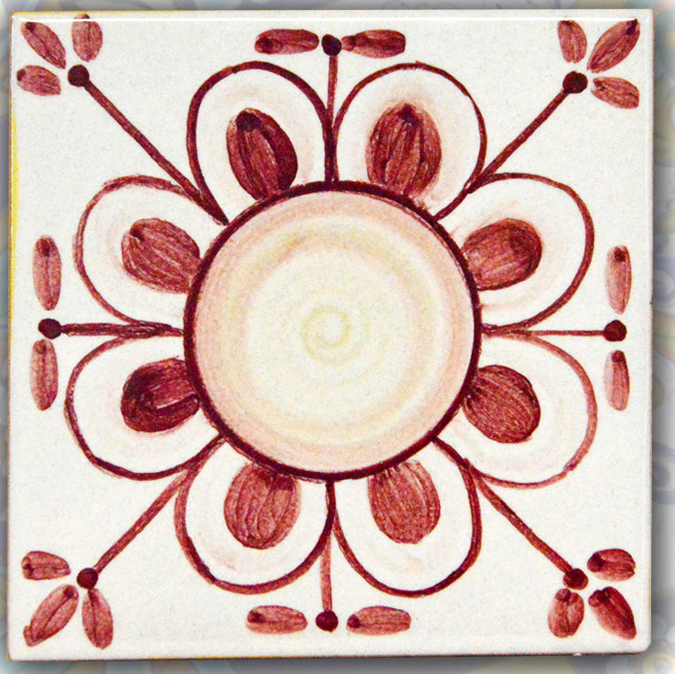 FRANCESCA NICCACCI: Deruta Vario Hand Painted Wall Tile - Artistica.com