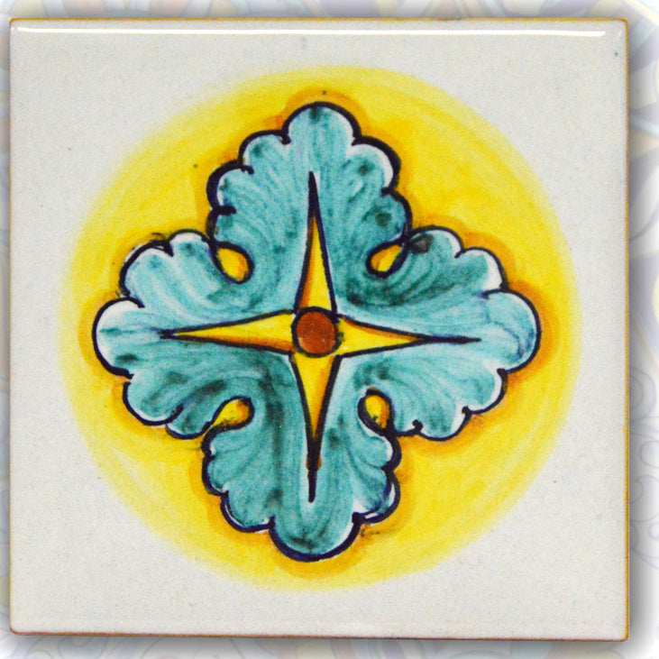 FRANCESCA NICCACCI: Deruta Vario Hand Painted Wall Tile - Artistica.com