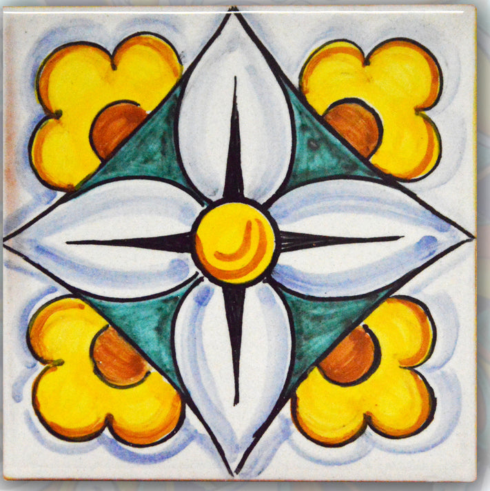 FRANCESCA NICCACCI: Deruta Vario Hand Painted Wall Tile - Artistica.com