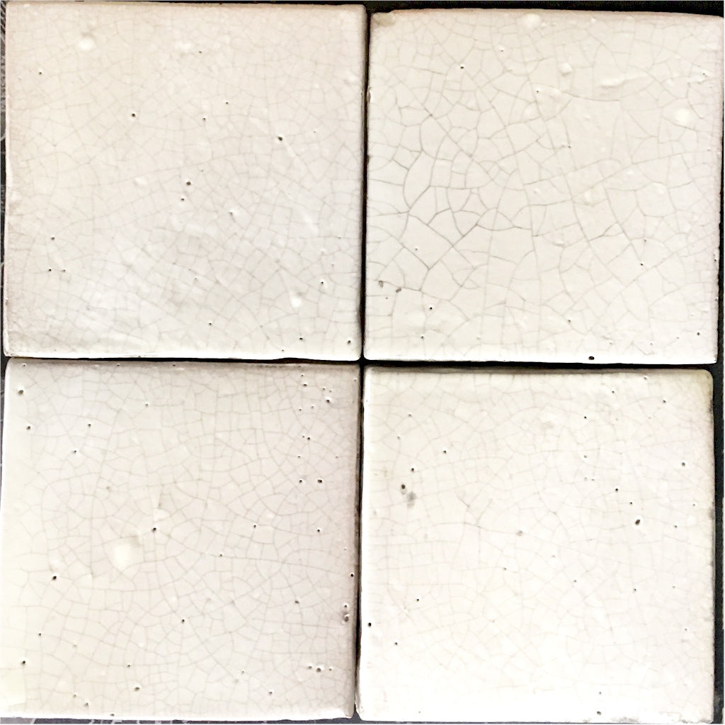 ANTICA DERUTA: - WHITE/CRACKLE - Unicolor Deruta Tile