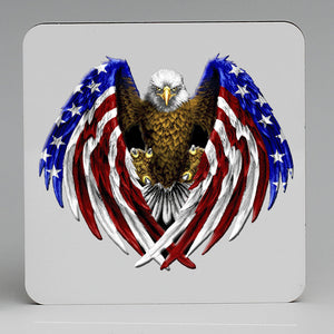 SUBLIMART: MDF Hardboard Set of 4 Coasters - Design: Patriotic USA 01