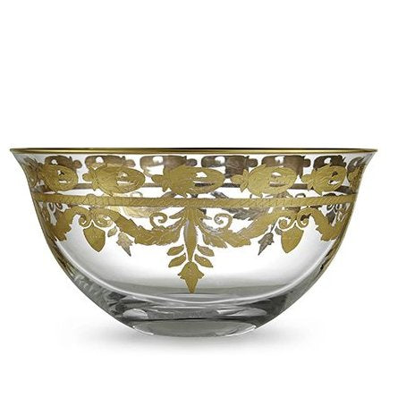 ARTE ITALICA: Vetro Gold Serving Bowl - Artistica.com