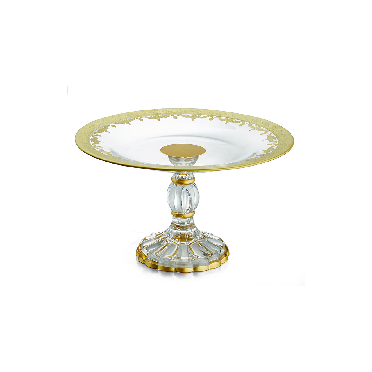 ARTE ITALICA: Vetro Gold Petit Four Stand - Artistica.com