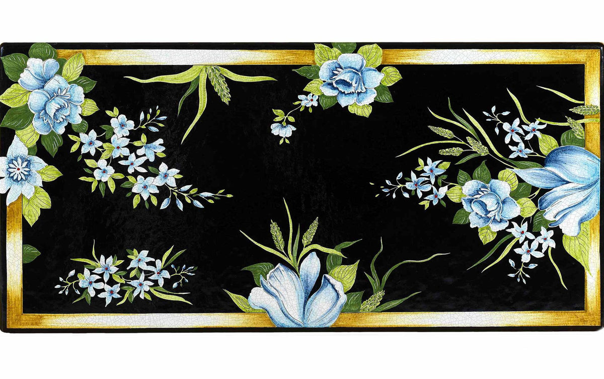 CERAMIC STONE TABLE + IRON BASE: ZARA Design^ - Hand Painted in Deruta, Italy. - Artistica.com