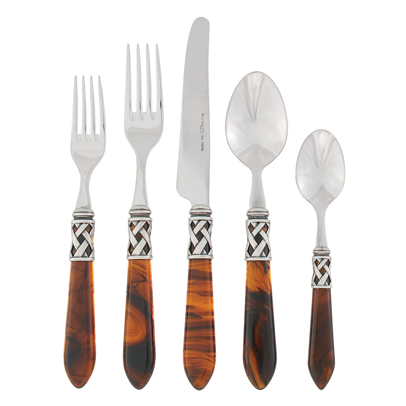 VIETRI: Aladdin Five Piece Place Setting TORTOISESHELL - Artistica.com