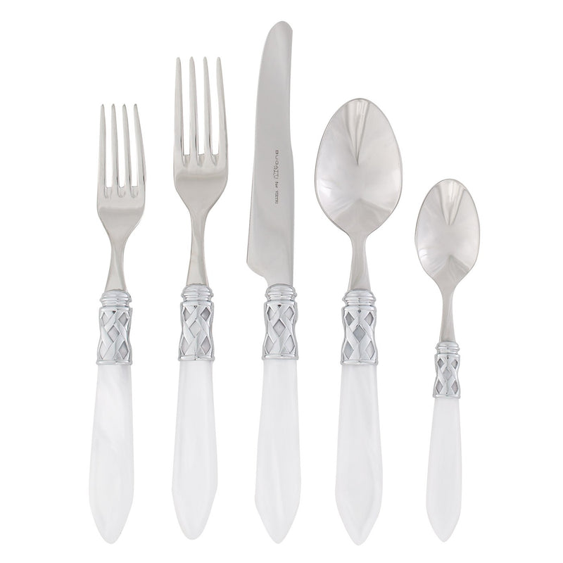 VIETRI: Aladdin Five Piece Place Setting WHITE - Artistica.com
