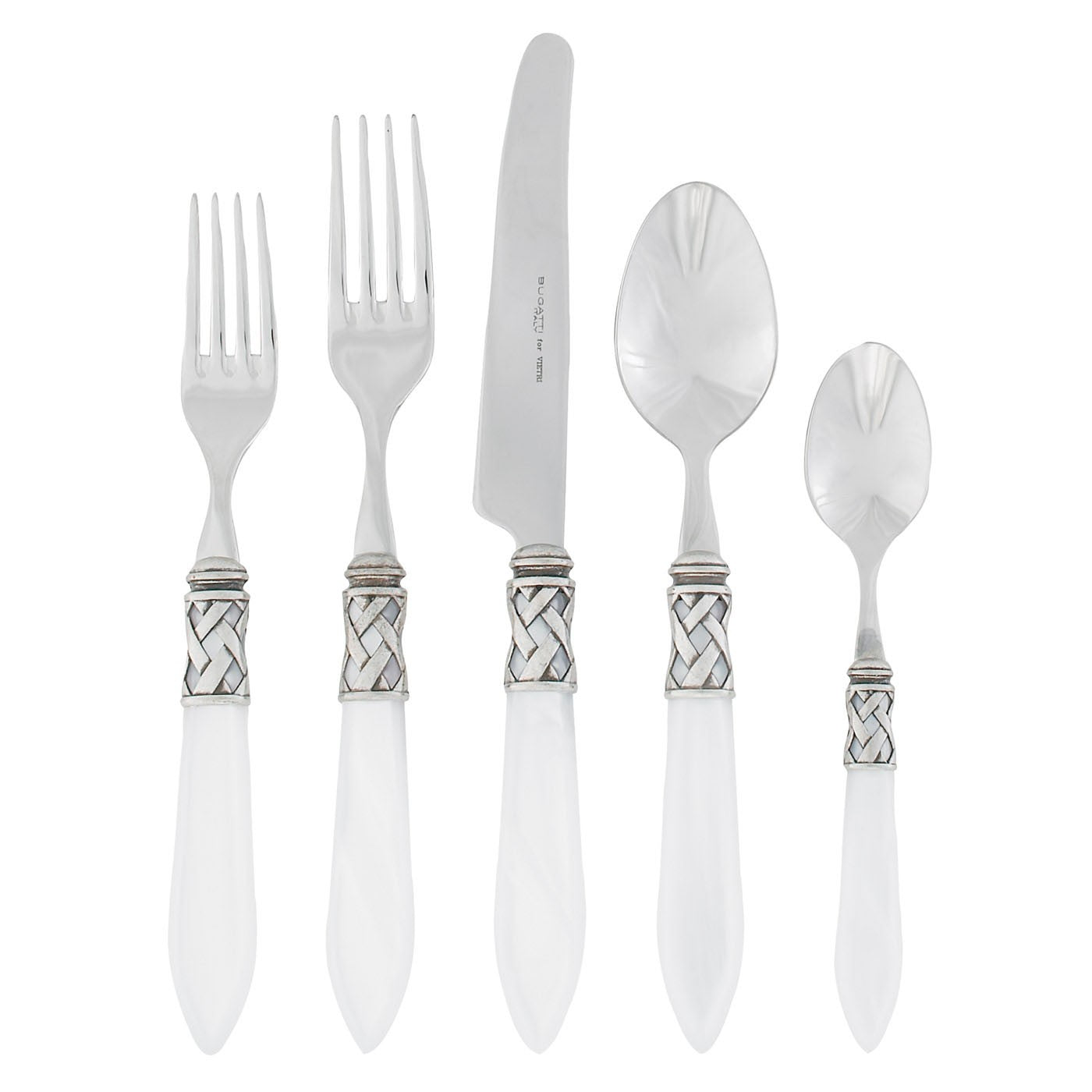 VIETRI: Aladdin Five Piece Place Setting WHITE - Artistica.com