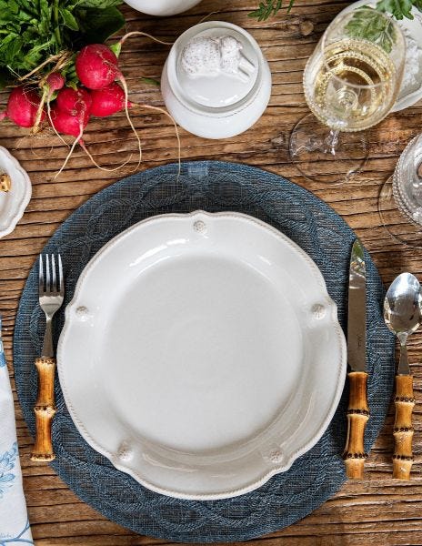 JULISKA: Berry & Thread Whitewash Dinner Plate - Artistica.com
