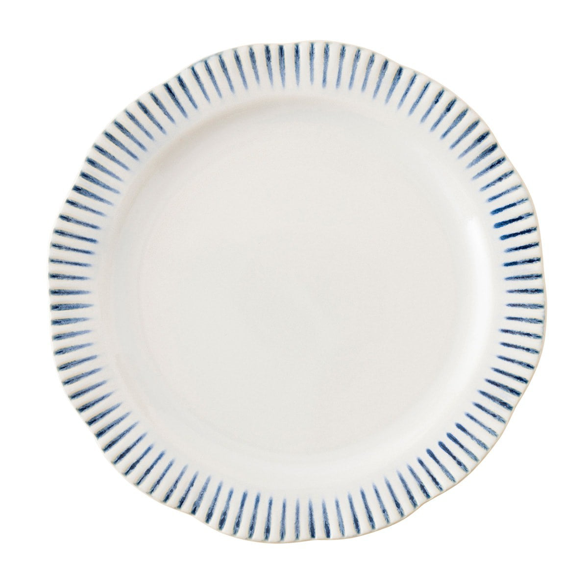 JULISKA: Sitio Stripe Indigo Dinner Plate - Artistica.com