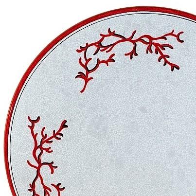 CERAMIC STONE TABLE + IRON BASE: LOS ANGELES Design - Hand Painted in Deruta, Italy. - Artistica.com