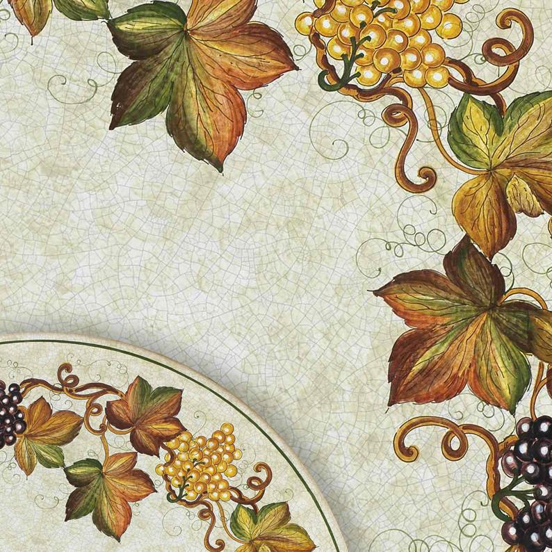 CERAMIC STONE TABLE + IRON BASE: MONTEFALCO Design - Hand Painted in Deruta, Italy. - Artistica.com