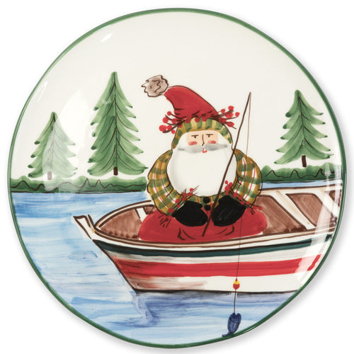 VIETRI: Old St Nick Round Platter - Fishings - Artistica.com