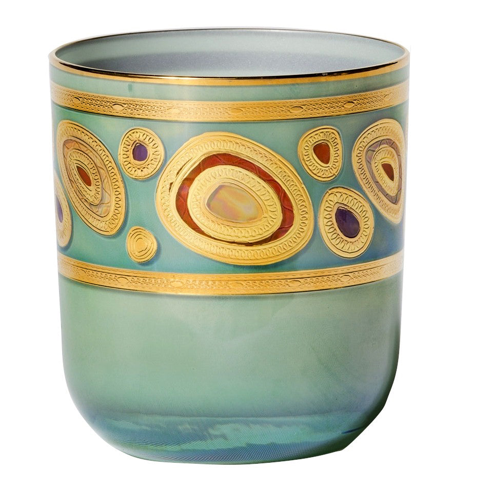 VIETRI: Regalia Water Glass Tumbler Aqua Green - Artistica.com