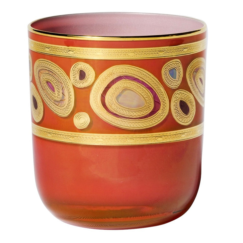 VIETRI: Regalia Water Glass Tumbler Orange - Artistica.com