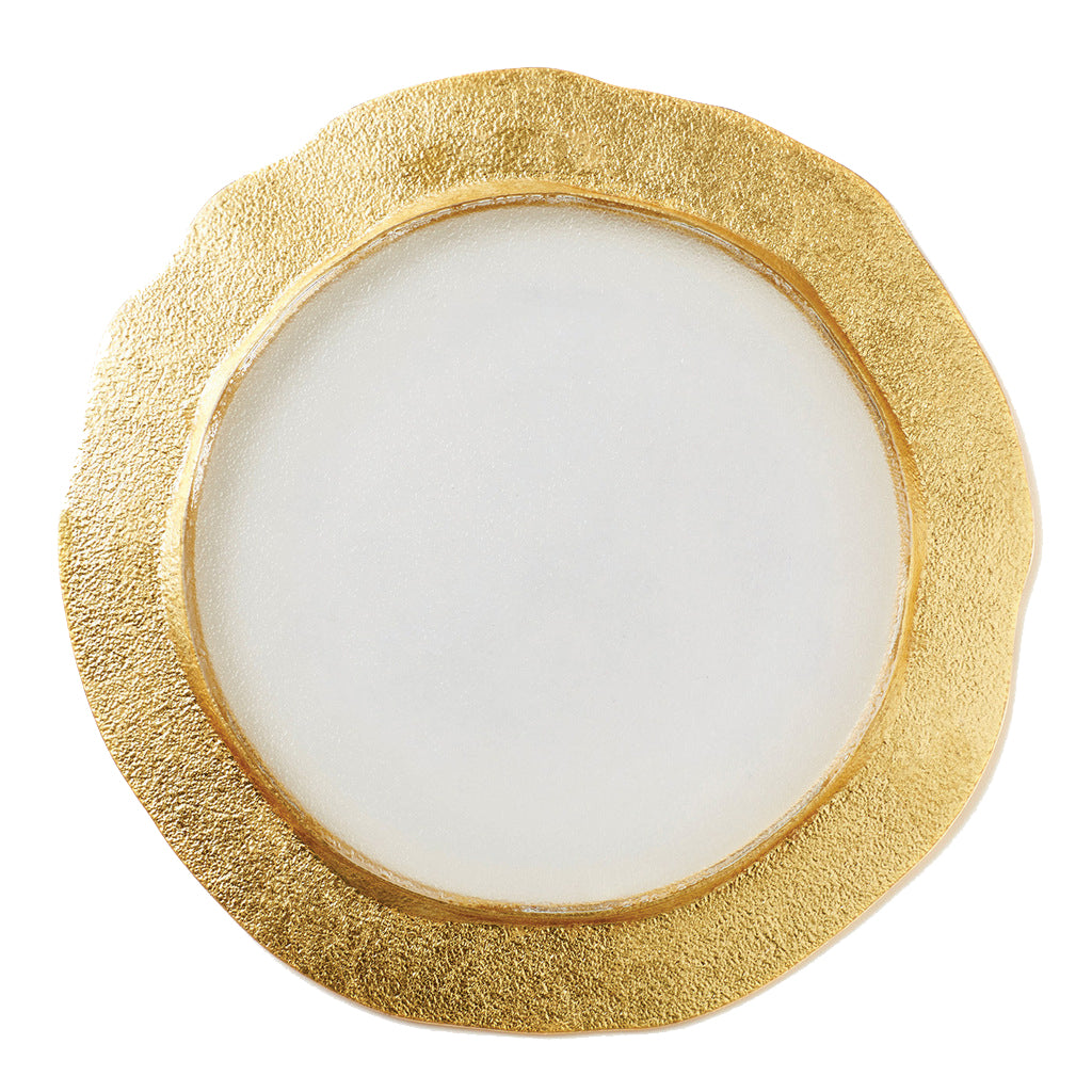 VIETRI: Rufolo Glass Gold Organic Service Plate Charger (Sold as Set of 4) - Artistica.com
