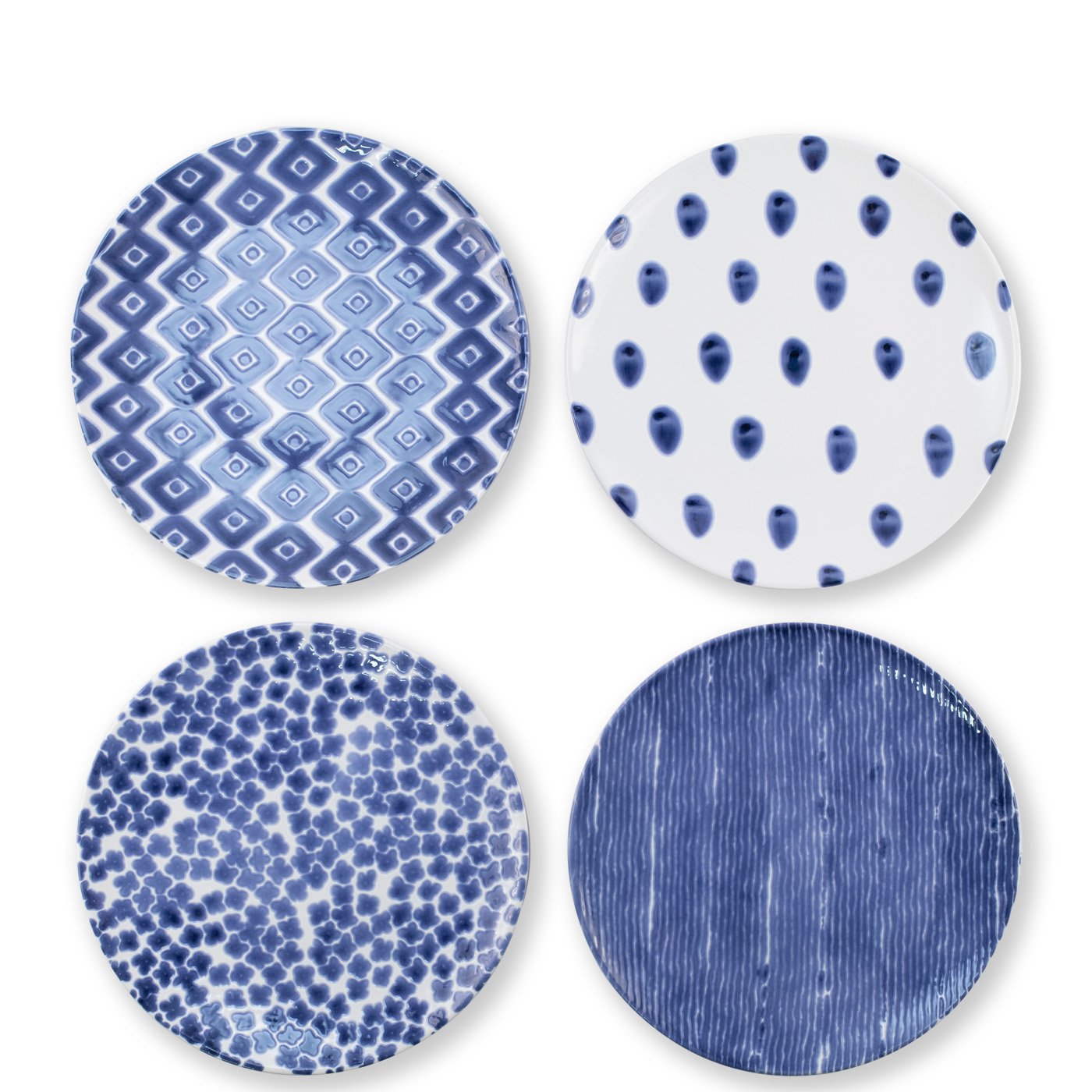VIETRI: Santorini Assorted Dinner Plates - Set of 4 - Artistica.com