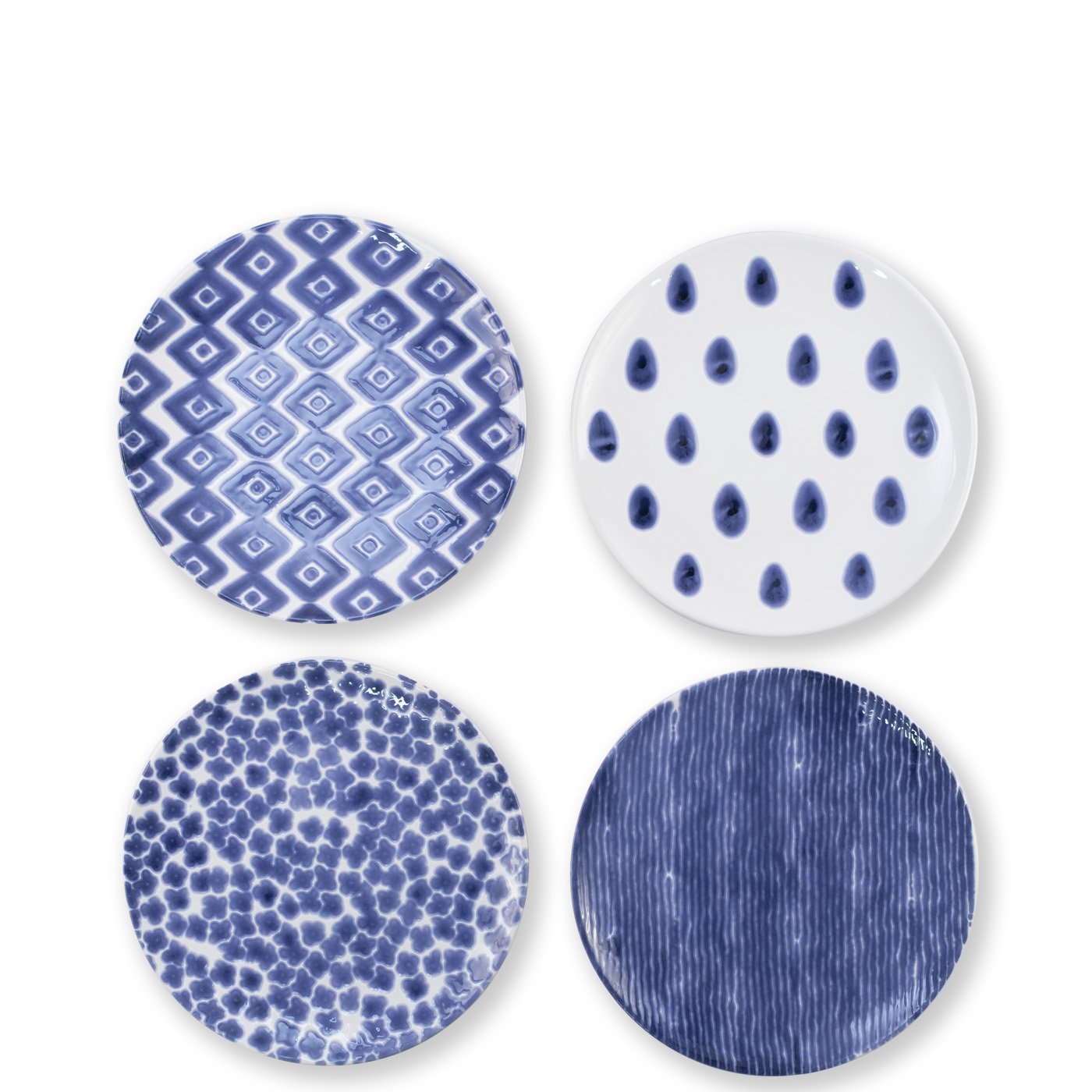 VIETRI: Santorini Assorted Salad Plates - Set of 4 - Artistica.com