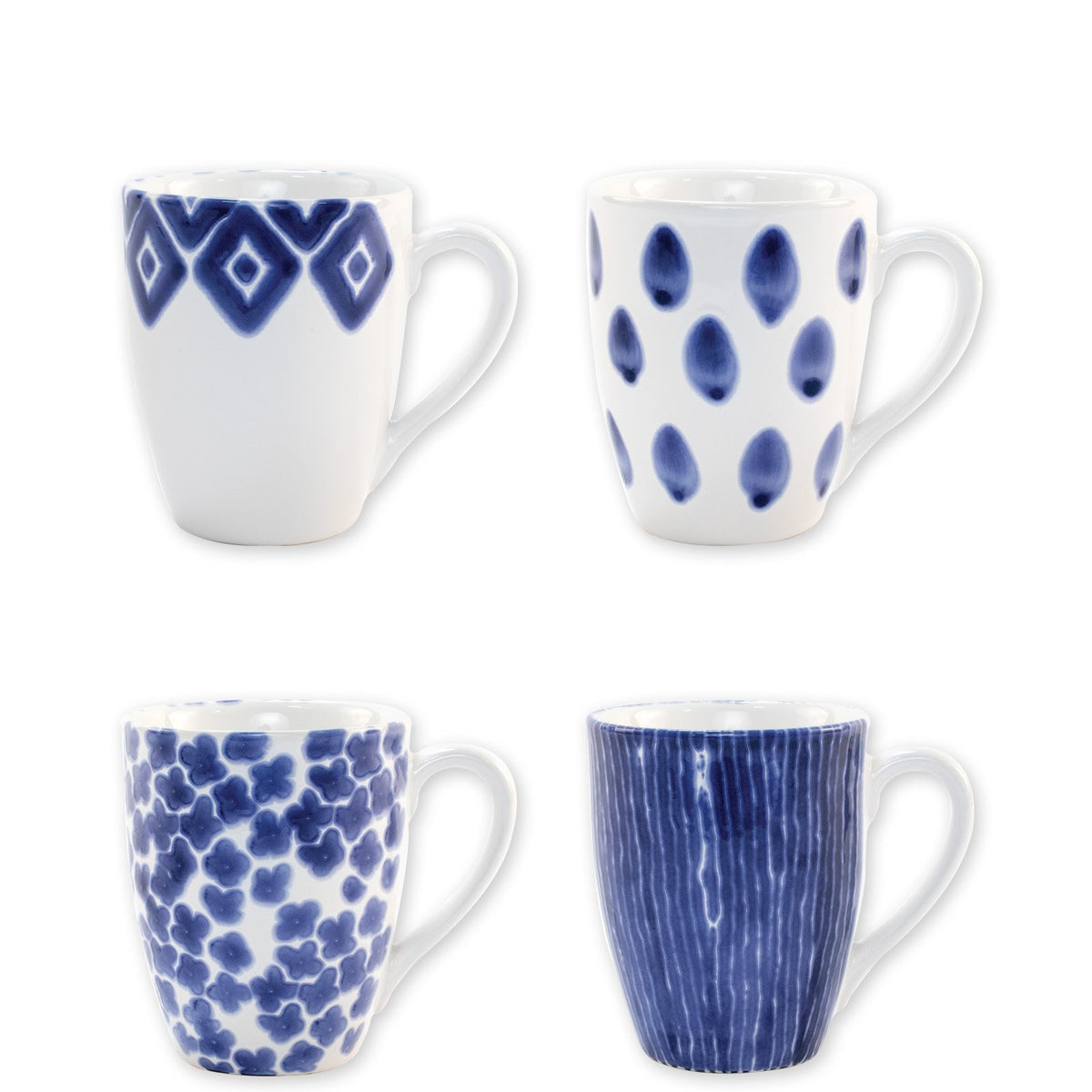 VIETRI: Santorini Assorted Mugs - Set of 4 - Artistica.com