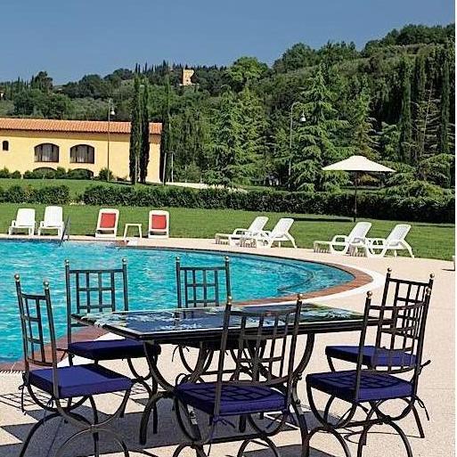 CERAMIC STONE TABLE + IRON BASE: ZARA Design^ - Hand Painted in Deruta, Italy. - Artistica.com